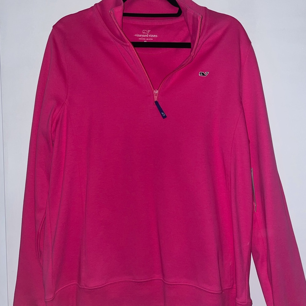 Pink Vineyard Vines quarter zip
